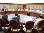New Delhi, Jun 10 (ANI): Prime Minister Narendra Modi chairs his first Union Cabinet meeting at the start of his third term, in New Delhi on Monday. (ANI Photo)(ANI)