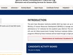 JoSAA counselling 2024 for IIT, NIT+ admissions from today (josaa.nic.in, screenshot)