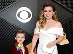 Kelly Clarkson with her son Remy 
