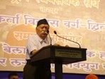 Rashtriya Swayamsevak Sangh (RSS) chief Dr. Mohan Bhagwat during an event in Nagpur. Rashtriya Swayamsevak Sangh (RSS) chief Dr. Mohan Bhagwat during an event in Nagpur.