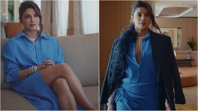 Priyanka Chopra dazzled in a striking blue Valentino dress for the Bulgari docufilm. (Instagram) Priyanka Chopra dazzled in a striking blue Valentino dress for the Bulgari docufilm. (Instagram)