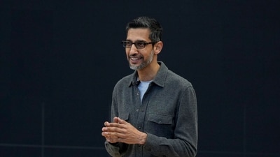 Alphabet CEO Sundar Pichai speaks at a Google I/O event in Mountain View, California. (AP) Alphabet CEO Sundar Pichai speaks at a Google I/O event in Mountain View, California. (AP)