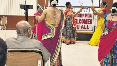 Gujarati Catholic women play dandiya at a conference on “Migration of Christians and Urbanization’, with reference to Mumbai” held at St Peter’s Church in Bandra west organised by the Church History Association of India, Western India branch on Sunday. Gujarati Catholic women play dandiya at a conference on “Migration of Christians and Urbanization’, with reference to Mumbai” held at St Peter’s Church in Bandra west organised by the Church History Association of India, Western India branch on Sunday.