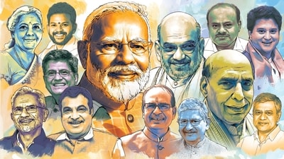 Among the new cabinet members, former Madhya Pradesh chief minister Shivraj Singh Chouhan has been assigned the agriculture and rural development ministries. BJP president JP Nadda returns to the health ministry. (HT) Among the new cabinet members, former Madhya Pradesh chief minister Shivraj Singh Chouhan has been assigned the agriculture and rural development ministries. BJP president JP Nadda returns to the health ministry. (HT)
