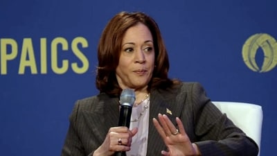 Kamala Harris schools anti-Israel protester interrupting her at Detroit event (PTI) Kamala Harris schools anti-Israel protester interrupting her at Detroit event (PTI)
