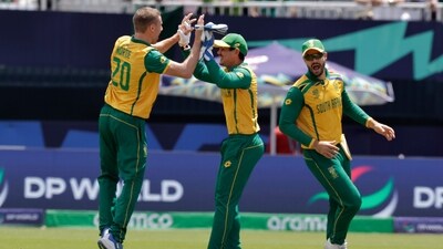 South Africa defeated Bangladesh by four runs in their T20 World Cup fixture, on Monday in New York. (PTI) South Africa defeated Bangladesh by four runs in their T20 World Cup fixture, on Monday in New York. (PTI)