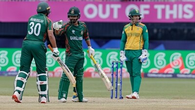 Chasing 114 runs, Bangladesh reached 109/7 in 20 overs. (PTI) Chasing 114 runs, Bangladesh reached 109/7 in 20 overs. (PTI)
