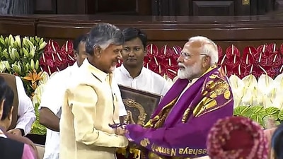 Prime Minister Narendra Modi with TDP chief N Chandrababu Naidu (PTI) Prime Minister Narendra Modi with TDP chief N Chandrababu Naidu (PTI)