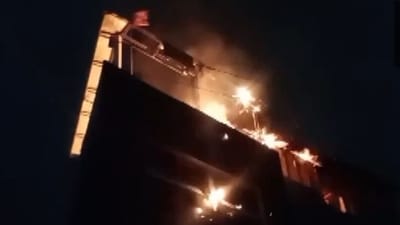 Sanyogitaganj police and fire tenders reached the spot as soon as the information was received (ANI) Sanyogitaganj police and fire tenders reached the spot as soon as the information was received (ANI)