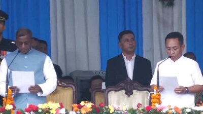 SKM leader Tamang takes oath as Sikkim chief minister SKM leader Tamang takes oath as Sikkim chief minister