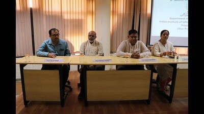 Summer school underway at IIIT-A on Monday. (HT Photo)