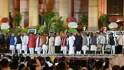 The new Union council of ministers. (AFP) The new Union council of ministers. (AFP)