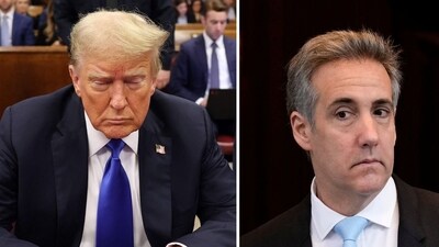 Michael Cohen says people will ‘end up in gulags’ and be thrown out of windows if Donald Trump is elected president (Photo by Michael M. Santiago / GETTY IMAGES NORTH AMERICA / Getty Images via AFP, AP Photo/Seth Wenig) Michael Cohen says people will ‘end up in gulags’ and be thrown out of windows if Donald Trump is elected president (Photo by Michael M. Santiago / GETTY IMAGES NORTH AMERICA / Getty Images via AFP, AP Photo/Seth Wenig)