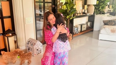 Esha Deol shared a photo on daughter Miraya's birthday. Esha Deol shared a photo on daughter Miraya's birthday.