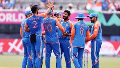 India won the match against Pakistan at Nassau County International Cricket Stadium in New York by six runs. (X/@sachin_rt) India won the match against Pakistan at Nassau County International Cricket Stadium in New York by six runs. (X/@sachin_rt)