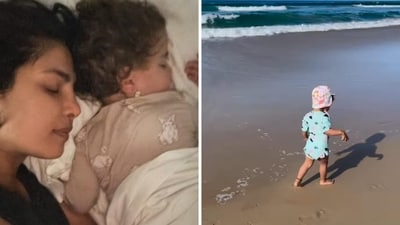 Priyanka Chopra spent her Sunday at the beach with daughter Malti Marie Chopra Jonas.
