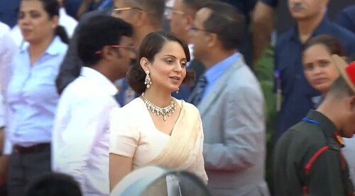 Actor and MP, Kangana Ranaut arrives at the Rashtrapati Bhavan for Prime Minister Modi's oath-taking ceremony Actor and MP, Kangana Ranaut arrives at the Rashtrapati Bhavan for Prime Minister Modi's oath-taking ceremony