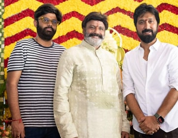 Team NBK109: Suryadevara Naga Vamsi, Nandamuri Balakrishna and KS Ravindra