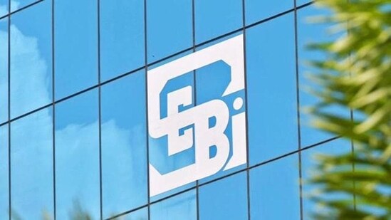 SEBI logo outside the regulator’s office. (HT photo)
