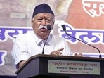 Nagpur, Jun 11 (ANI): Rashtriya Swayamsevak Sangh (RSS) Chief Dr Mohan Bhagwat addresses the Valedictory Ceremony of Karyakarta Vikas Varg-2, in Nagpur on Monday. (ANI Photo) Nagpur, Jun 11 (ANI): Rashtriya Swayamsevak Sangh (RSS) Chief Dr Mohan Bhagwat addresses the Valedictory Ceremony of Karyakarta Vikas Varg-2, in Nagpur on Monday. (ANI Photo)
