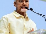 Vijayawada, Jun 11 (ANI): TDP chief N Chandrababu Naidu addresses the NDA MLAs meeting, in Vijayawada on Tuesday. Vijayawada, Jun 11 (ANI): TDP chief N Chandrababu Naidu addresses the NDA MLAs meeting, in Vijayawada on Tuesday.