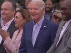 Biden fixed his gaze on the stage as gospel singer Kirk Franklin gave a thrilling performance with his song "Love Theory" in front of various dignitaries on the White House's South Lawn. Biden fixed his gaze on the stage as gospel singer Kirk Franklin gave a thrilling performance with his song "Love Theory" in front of various dignitaries on the White House's South Lawn.