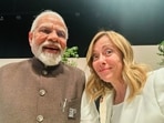 Italy Prime Minister Giorgia Meloni poses for a selfie with Prime Minister Narendra Modi along the sidelines of the COP28 summit in Dubai. (File Image)