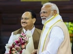 Prime Minister Narendra Modi with BJP President and Union Health Minister JP Nadda. (File) Prime Minister Narendra Modi with BJP President and Union Health Minister JP Nadda. (File)