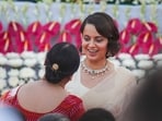 BJP MP Kangana Ranaut at the swearing-in ceremony of PM-designate Narendra Modi and other ministers, at Rashtrapati Bhavan in New Delhi, Sunday, June 9, 2024. (PTI Photo/Atul Yadav) BJP MP Kangana Ranaut at the swearing-in ceremony of PM-designate Narendra Modi and other ministers, at Rashtrapati Bhavan in New Delhi, Sunday, June 9, 2024. (PTI Photo/Atul Yadav)