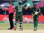 Bangladesh's Tawhid Hridoy, right, celebrates with batting partner Mahmudullah Riyad Bangladesh's Tawhid Hridoy, right, celebrates with batting partner Mahmudullah Riyad