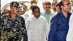Jharkhand politician Alamgir Alam being produced before a PMLA court in Ranchi in connection with an alleged money laundering case last month. (ANI Photo)