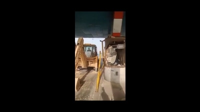 A screengrab from a video of the incident uploaded on social media (HT)