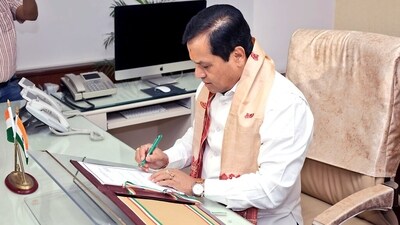 Sarbananda Sonowal, Bharatiya Janata Party (BJP) MP-elect, assumed office as the Union Minister of Ports, Shipping, and Waterways on Tuesday. (Sarbananda Sonowal-X)