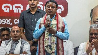 BJP MLA Mohan Charan Majhi will be the new chief minister of Odisha, said defence minister Rajnath Singh after a meeting to select leader of the BJP legislative party (ANI) BJP MLA Mohan Charan Majhi will be the new chief minister of Odisha, said defence minister Rajnath Singh after a meeting to select leader of the BJP legislative party (ANI)
