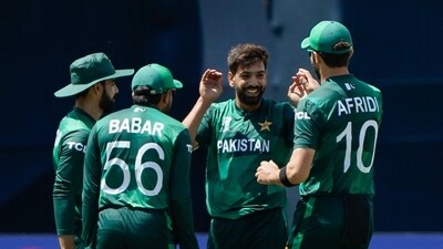 Babar Azam and Co. restricted Canada to 106-7 in 20 overs in their must-win clash (AFP) Babar Azam and Co. restricted Canada to 106-7 in 20 overs in their must-win clash (AFP)