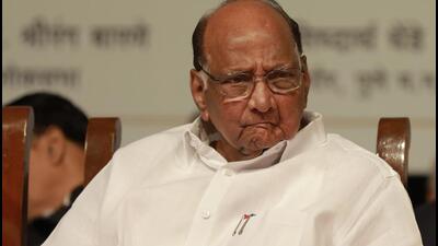 Earlier in his speech, Pawar said that the people of Ayodhya had demonstrated how to correct the ‘politics of temple’ by defeating the Bhartiya Janata Party’s (BJP’s) candidate in the Uttar Pradesh (UP) town in the recent Lok Sabha (LS) elections. (HT PHOTO)