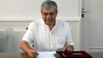 BJP MP Ashwini Vaishnaw assumes charge as Information and Broadcasting Minister a day after portfolio allocation, in New Delhi. (PTI) BJP MP Ashwini Vaishnaw assumes charge as Information and Broadcasting Minister a day after portfolio allocation, in New Delhi. (PTI)