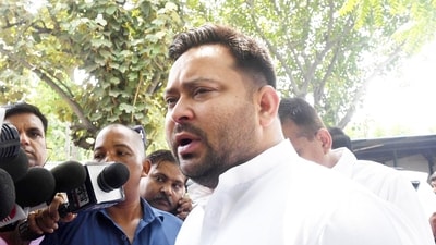 RJD leader Tejashwi Yadav attacked Prime Minister Narendra Modi on the Manipur violence. (Santosh Kumar/ Hindustan Times)
