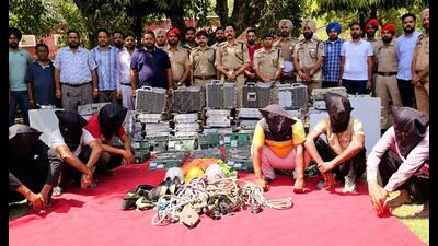 The accused in police custody in Patiala on Tuesday. (HT photo)