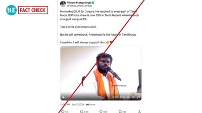 Bharatiya Janata Party (BJP) President K Annamalai (Source: X/Screenshot)