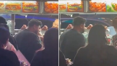 Azam Khan spotted at a food truck in NYC (Screengrab) Azam Khan spotted at a food truck in NYC (Screengrab)