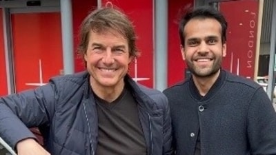 An Indian fan meets Tom Cruise in London