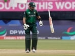 Pakistan's captain Babar Azam throws his bat after losing his wicket during the ICC Men's T20 World Cup cricket match against Canada, Pakistan's captain Babar Azam throws his bat after losing his wicket during the ICC Men's T20 World Cup cricket match against Canada,