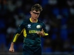 Australia's Adam Zampa tosses a ball while bowling against Namibia during an ICC Men's T20 World Cup cricket match at Sir Vivian Richards Stadium Australia's Adam Zampa tosses a ball while bowling against Namibia during an ICC Men's T20 World Cup cricket match at Sir Vivian Richards Stadium