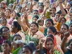 Pourakarmikas of Bruhat Bengaluru Mahanagara Palike (BBMP). (PTI) Pourakarmikas of Bruhat Bengaluru Mahanagara Palike (BBMP). (PTI)