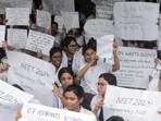 NEET Result Controversy Live: The alleged irregularities in the NEET-UG 2024 examination have evoked protests from students all over the country. (ANI)(HT_PRINT)