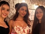 Suhana Khan wears a cute summer-ready floral bodycon maxi dress for an event. Suhana Khan wears a cute summer-ready floral bodycon maxi dress for an event.
