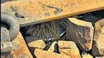 The cane bomb found under the tracks. (Sourced photo)