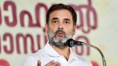 Congress leader Rahul Gandhi addresses a public meeting, in Malappuram on Wednesday. (ANI Photo) Congress leader Rahul Gandhi addresses a public meeting, in Malappuram on Wednesday. (ANI Photo)