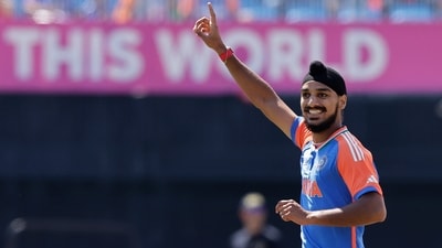 Arshdeep Singh claimed a couple of wickets in the first over against USA. (PTI) Arshdeep Singh claimed a couple of wickets in the first over against USA. (PTI)